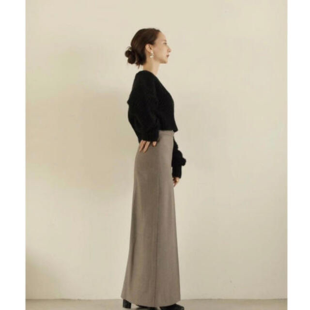 BEAUTY&YOUTH UNITED ARROWS(ビューティアンドユースユナイテッドアローズ)のlouren slit flare longskirt【glen check】 レディースのスカート(ロングスカート)の商品写真