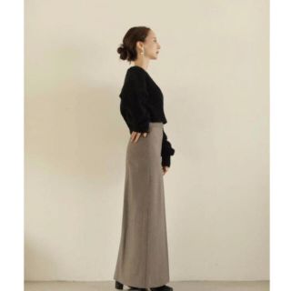 ビューティアンドユースユナイテッドアローズ(BEAUTY&YOUTH UNITED ARROWS)のlouren slit flare longskirt【glen check】(ロングスカート)