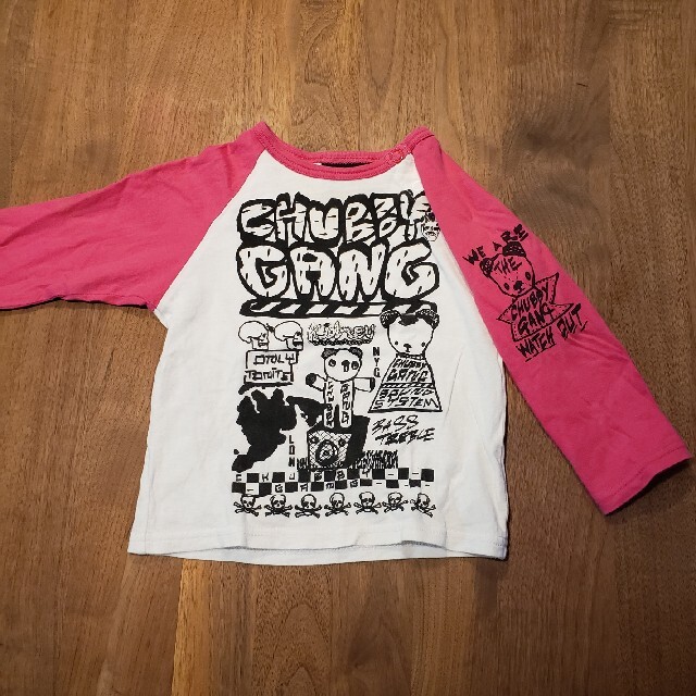 CHUBBYGANG(チャビーギャング)のチャビーギャング　ピンクラグランTシャツ キッズ/ベビー/マタニティのベビー服(~85cm)(Ｔシャツ)の商品写真