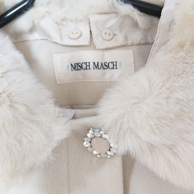 MISCH MASCH(ミッシュマッシュ)のMISCH MASCH ファーコート／M レディース ライトベージュ レディースのジャケット/アウター(毛皮/ファーコート)の商品写真