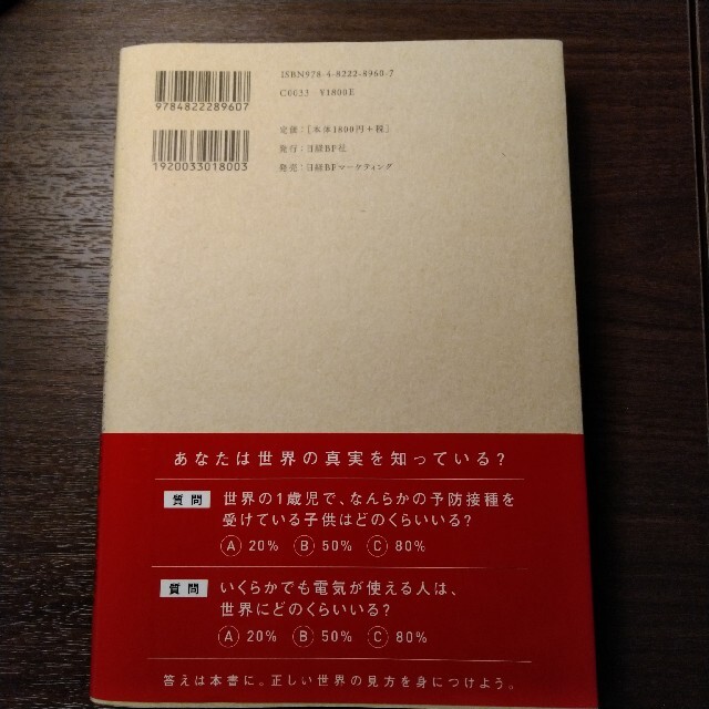 日経BP(ニッケイビーピー)のＦＡＣＴＦＵＬＮＥＳＳ １０の思い込みを乗り越え、データを基に世界を正しく エンタメ/ホビーの本(ビジネス/経済)の商品写真