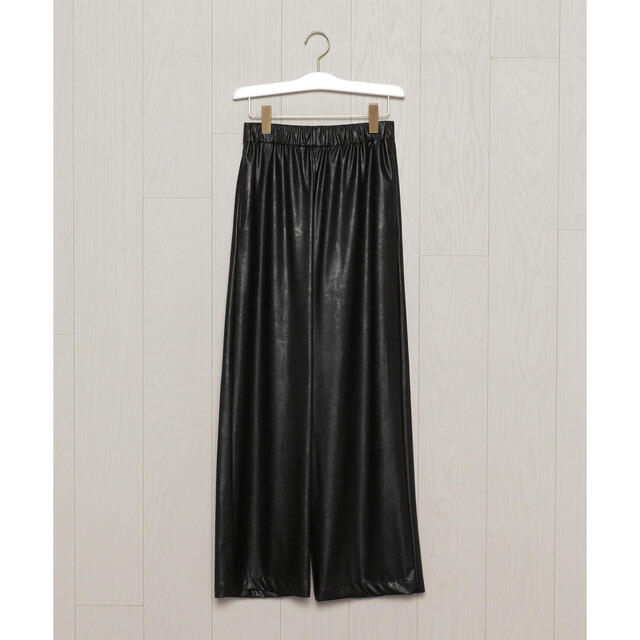 スラックス＜H＞FAKE LEATHER WIDE PANTS/パンツ