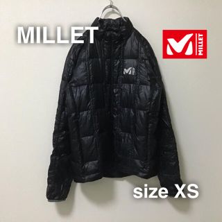 ミレー(MILLET)のMILLET ミレー　ライトダウンジャケット　XS  ブラック　黒　アウトドア(ダウンジャケット)