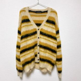 アンユーズド(UNUSED)のunused  19aw 5g border knit cardigan(カーディガン)