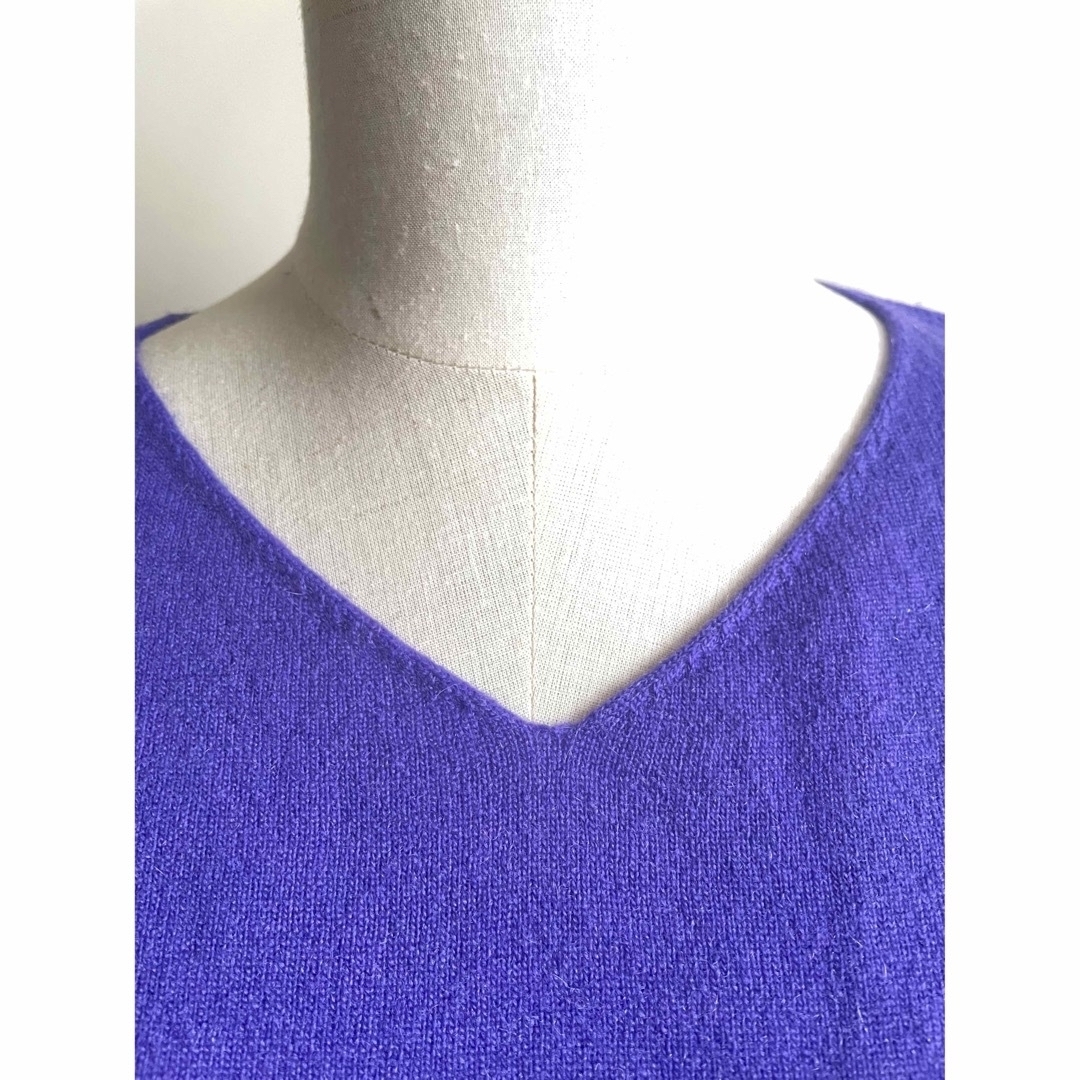 MARELLA マレーラ ☆ 羊毛ブルー系 Vネック長袖セーター M 新品未使用 ...