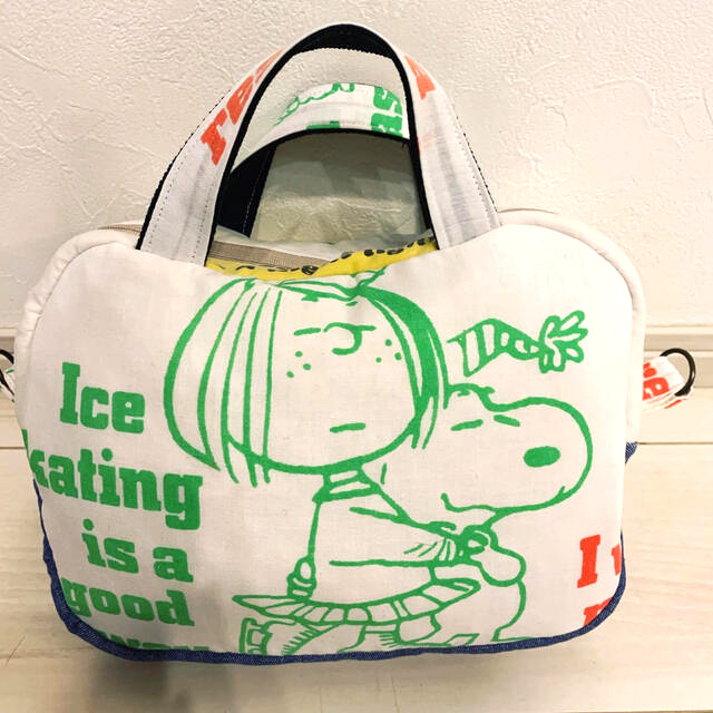 スポーツSNOOPY♡ハンドメイド　ビンテージシーツ　リメイク　ボストン　バッグ