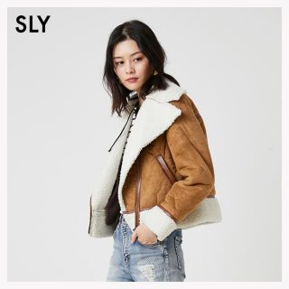 スライ(SLY)の最終値下げ 美品 SLY ボア ライダースジャケット ボアコート ムートンコート(ムートンコート)