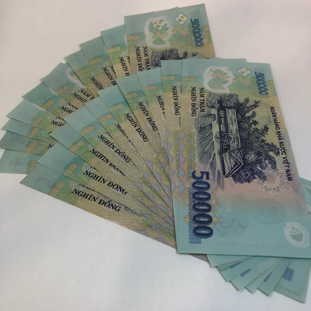 ベトナムドン 50万ドン紙幣5枚 貨幣