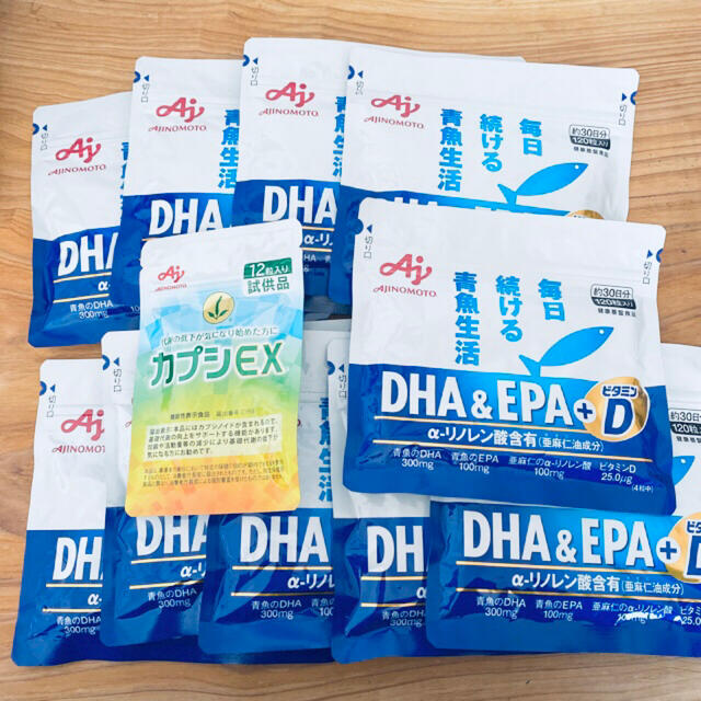 10袋セット値引き】 DHA＆EPA+ビタミンD 120カプセル 味の素 【ギフト