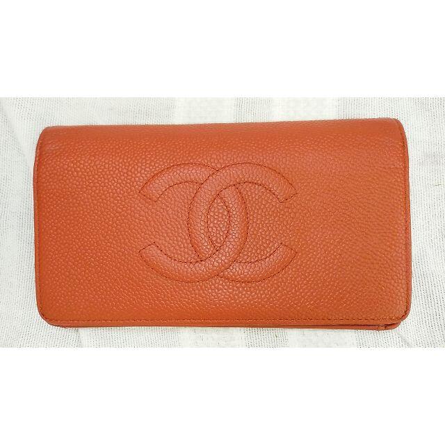 CHANEL(シャネル)のCHANEL☆キャビアスキン❤️ココマーク❤️　長財布 レディースのファッション小物(財布)の商品写真