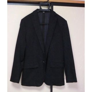 ザラ(ZARA)のZARA ザラ　黒い織りで2つボタンのブレザージャケット 46(テーラードジャケット)