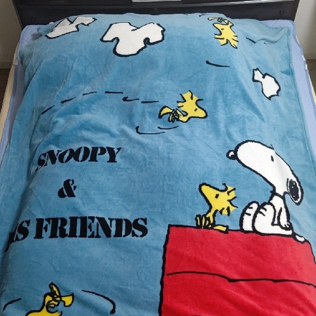 SNOOPY(スヌーピー)のスヌーピー ブランケット/ブルー キッズ/ベビー/マタニティのこども用ファッション小物(おくるみ/ブランケット)の商品写真