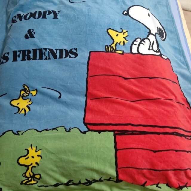 SNOOPY(スヌーピー)のスヌーピー ブランケット/ブルー キッズ/ベビー/マタニティのこども用ファッション小物(おくるみ/ブランケット)の商品写真