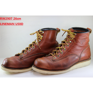 レッドウィング(REDWING)のレッドウィング　REDWING　2907　26cm　US8D　ラインマン　07年(ブーツ)