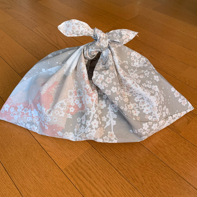 あづま袋　富士山と桜① ハンドメイドのファッション小物(バッグ)の商品写真