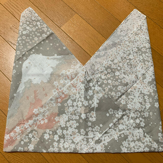 あづま袋　富士山と桜① ハンドメイドのファッション小物(バッグ)の商品写真