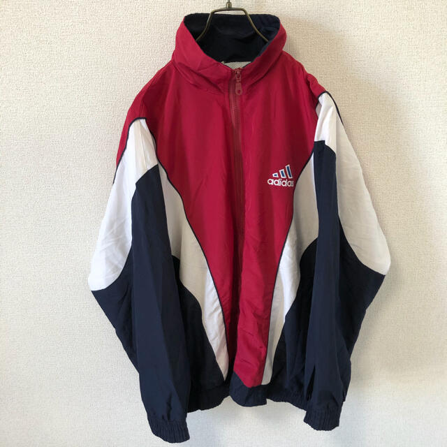 adidas(アディダス)の【激レア】アディダス　ビッグサイズ　ナイロンジャケット　90s メンズのジャケット/アウター(ナイロンジャケット)の商品写真