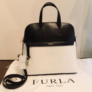 フルラ(Furla)のクーさん様専用　FURLAバッグ&ドットワンピース(ハンドバッグ)