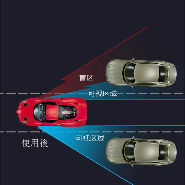 2枚　車用補助ミラー 円形 後方確認ミラー 角度調整 死角解消 簡単取り付け 自動車/バイクの自動車(車外アクセサリ)の商品写真