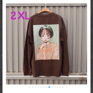 over print 古塔つみ CANDY LS Tee (brown)(Tシャツ/カットソー(七分/長袖))