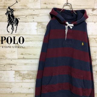 ポロラルフローレン(POLO RALPH LAUREN)のポロラルフローレン☆太ボーダー フード付 ラガーシャツ (パーカー)