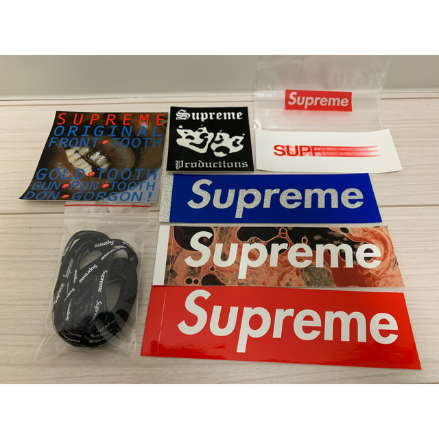 【ステッカー多数つけます】supreme 付属品 シューレース 靴紐靴/シューズ