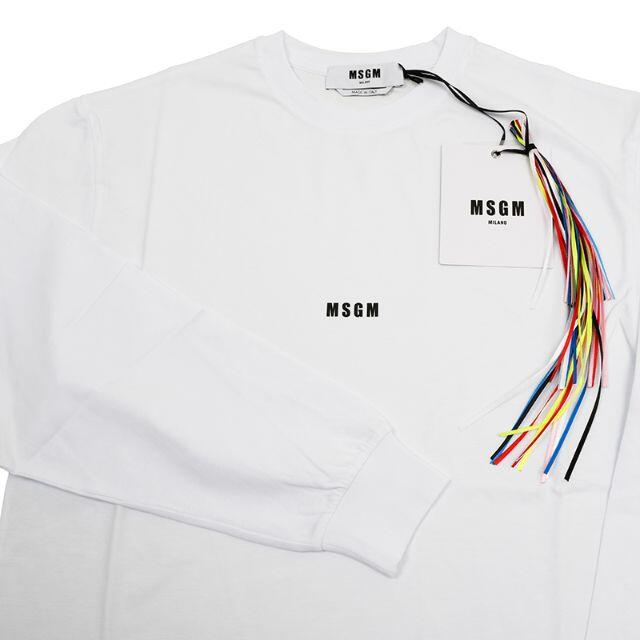 MSGM(エムエスジイエム)のMSGM エムエスジーエム ロンＴ　ホワイト長袖TシャツS メンズのトップス(Tシャツ/カットソー(七分/長袖))の商品写真