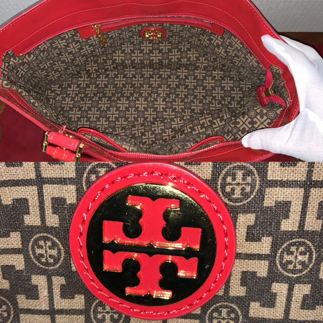 Tory Burch(トリーバーチ)のさちママさん専用！　Tory Burch  トリーバーチ　ハンドバッグ　エナメル レディースのバッグ(ハンドバッグ)の商品写真