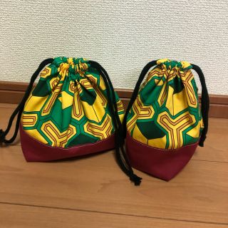 冨岡義勇　和柄　お弁当袋　小物袋(外出用品)