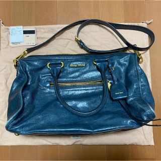 ミュウミュウ 革 バッグ(ブルー・ネイビー/青色系)の通販 54点 ...