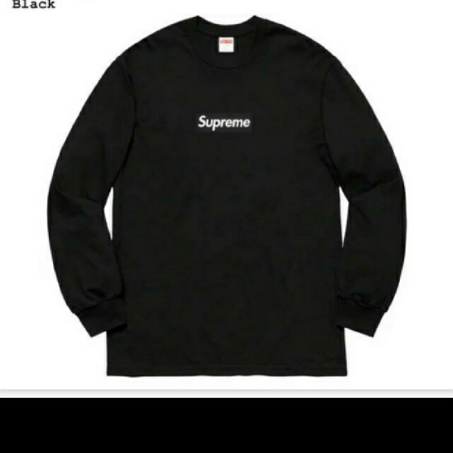 メンズsupreme box logo ロンT black L