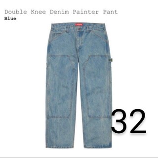 シュプリーム(Supreme)のsupreme double knee denim painter 32 ブルー(ペインターパンツ)