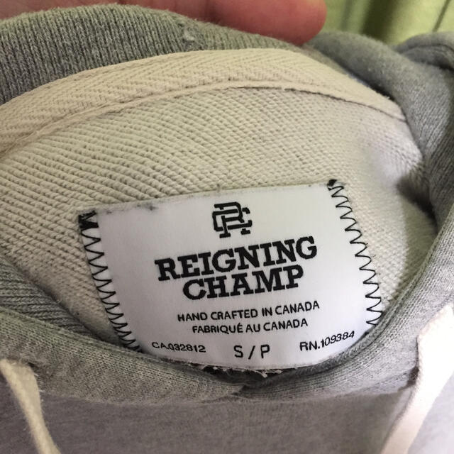 REIGNING CHAMP パーカー グレー S