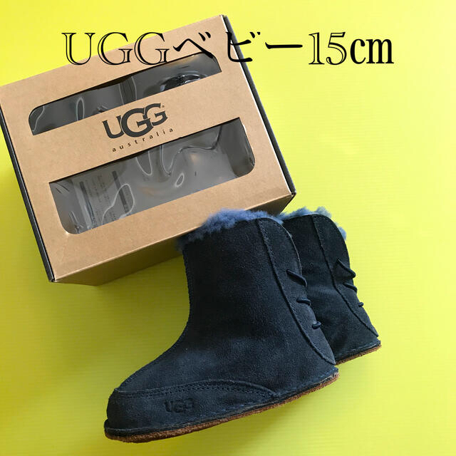 UGG(アグ)の【新春セール】UGGキッズ　　ネイビーブルーのブーツ15㎝ キッズ/ベビー/マタニティのキッズ靴/シューズ(15cm~)(ブーツ)の商品写真