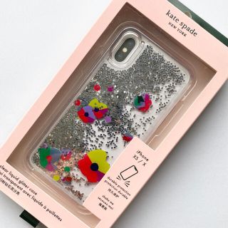 ケイトスペードニューヨーク(kate spade new york)の【新品】ケイトスペード iPhone XS / X リキッドグリッターケース(iPhoneケース)