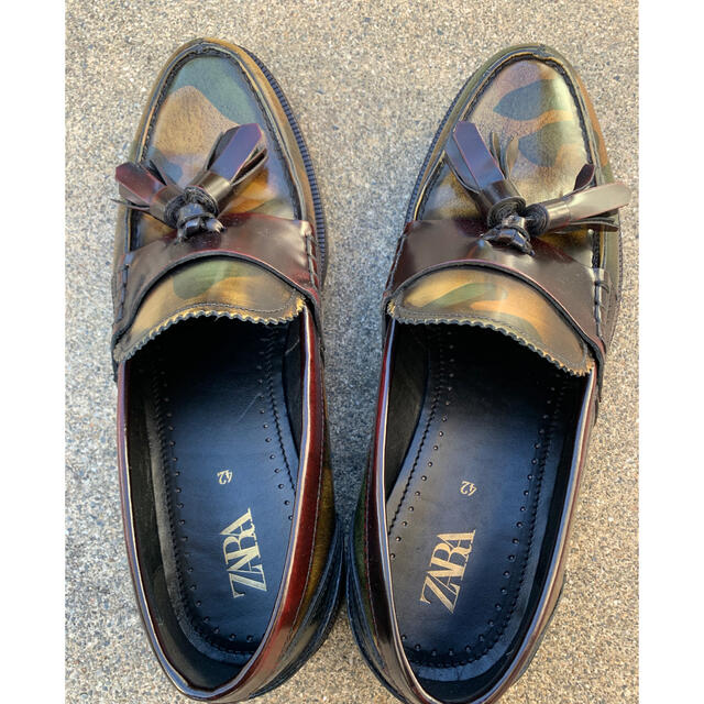 ZARA(ザラ)のZARA ローファー 革靴 カモフラ メンズの靴/シューズ(ドレス/ビジネス)の商品写真