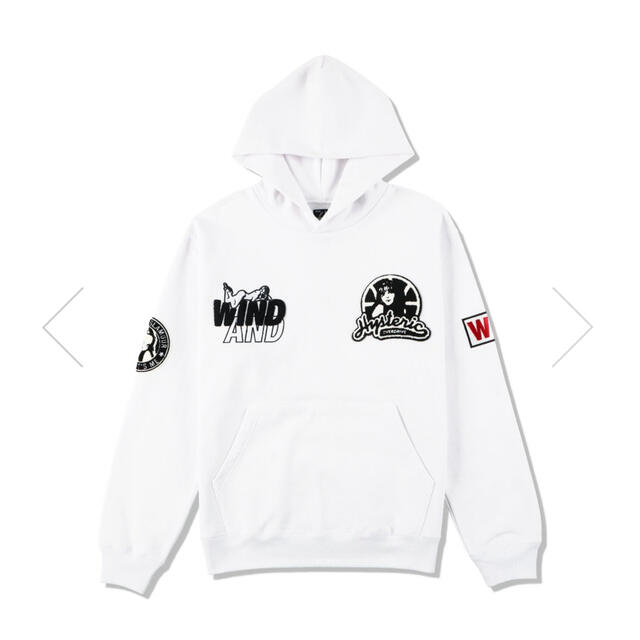 HYSTERIC GLAMOUR(ヒステリックグラマー)のHYSTERIC GLAMOUR x WDS HOODIE WHITE XL  メンズのトップス(パーカー)の商品写真
