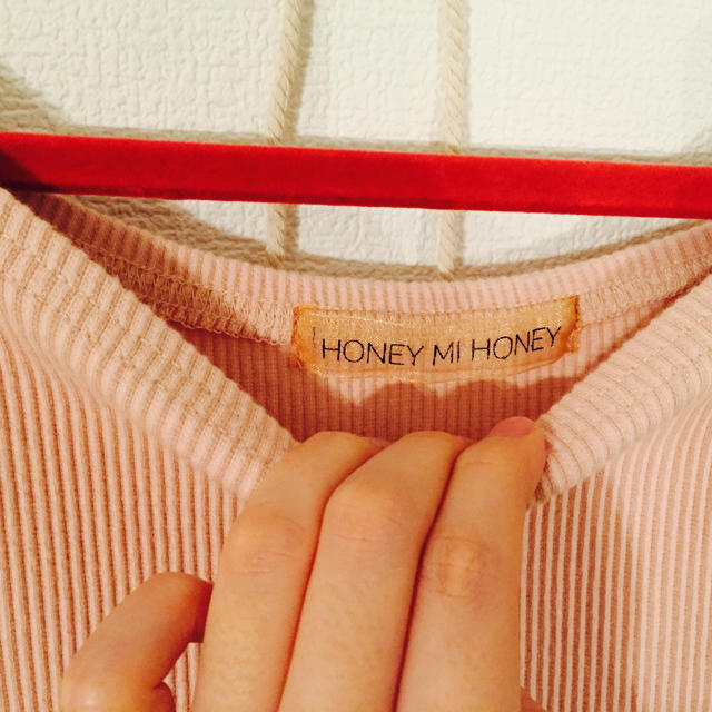カットソー(半袖/袖なし) Honey mi Honey - laceup lib tops