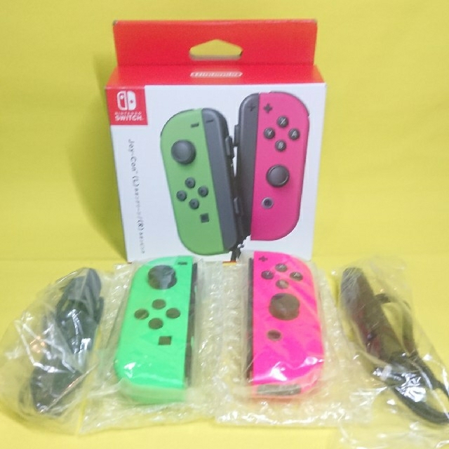 Nintendo Switch(ニンテンドースイッチ)のジョイコン L R ネオン グリーン ピンク ニンテンドースイッチ エンタメ/ホビーのゲームソフト/ゲーム機本体(家庭用ゲーム機本体)の商品写真