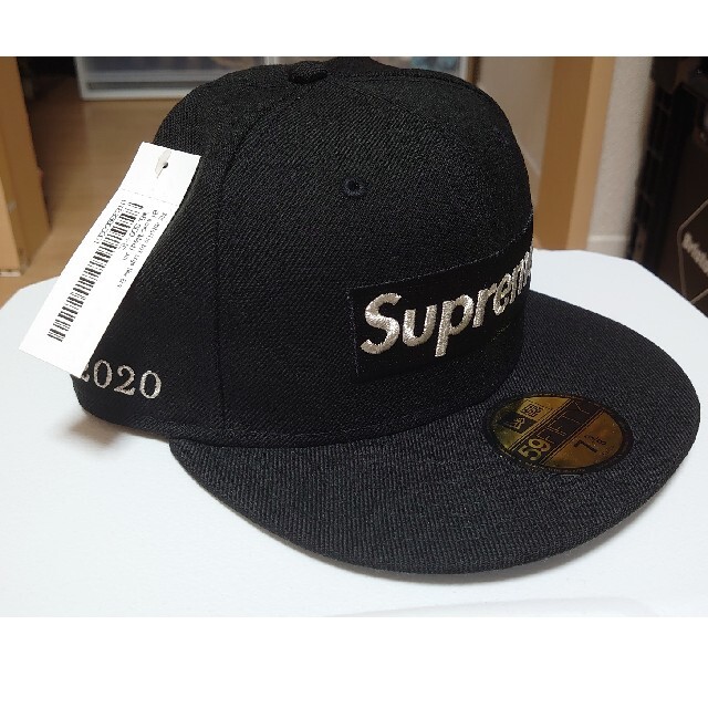 $1M Metallic Box Logo New Era 黒 7 3/8 新品738カラー - キャップ