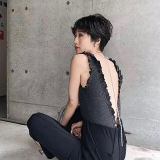 シールームリン(SeaRoomlynn)のお値下げ◎未使用◎シールームリンlinenコンビフリルBODY SUITS(キャミソール)