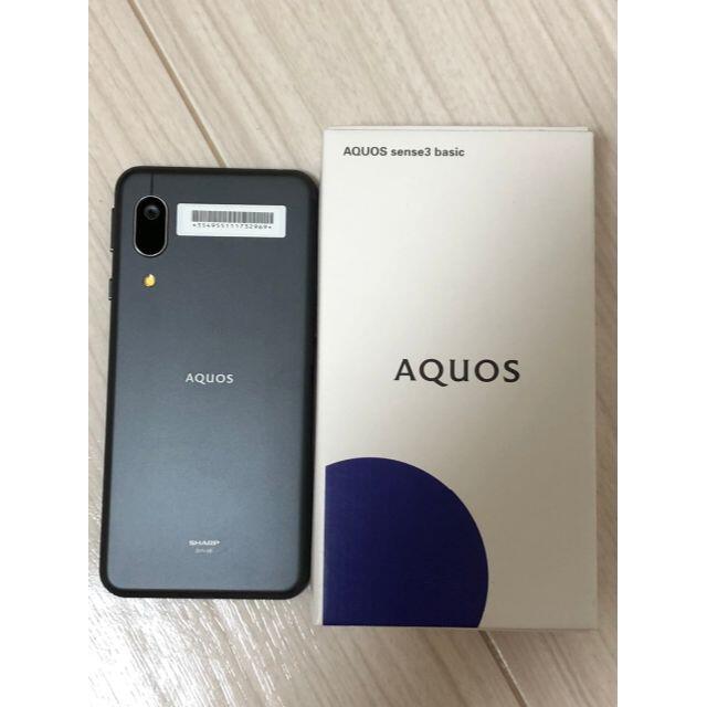 AQUOS(アクオス)のAQUOS sense3 basic　ブラック スマホ/家電/カメラのスマートフォン/携帯電話(スマートフォン本体)の商品写真