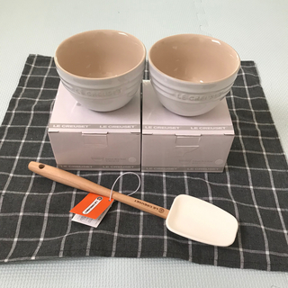 ルクルーゼ(LE CREUSET)の新品未使用　ル  クルーゼ　茶碗　ライスボール　ヘラ　セット(食器)