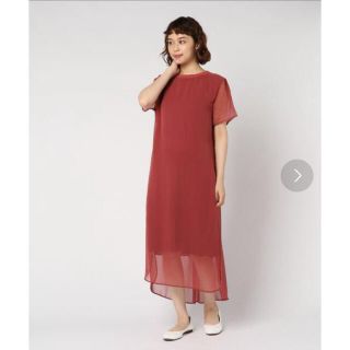 アメリヴィンテージ(Ameri VINTAGE)の最終値下げ。アメリビンテージ　ロングトップス兼ワンピース　くすみレッド(ひざ丈ワンピース)