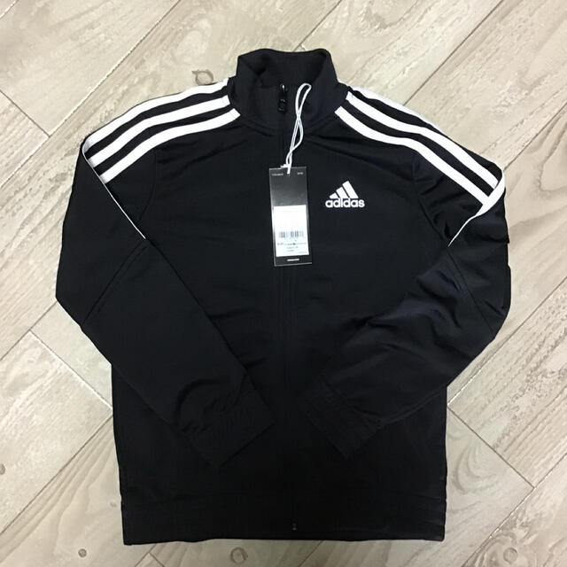 adidas(アディダス)のadidas アディダス ジャージ 上下セットアップ 130cm 黒×白ライン キッズ/ベビー/マタニティのキッズ服男の子用(90cm~)(その他)の商品写真