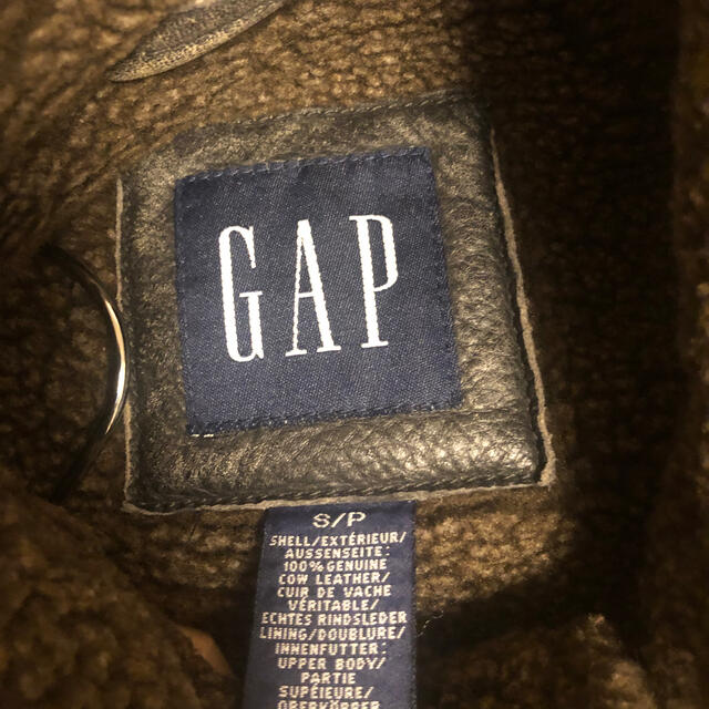 GAP(ギャップ)のビンテージGAP ボアレザージャケット　牛革 メンズのジャケット/アウター(レザージャケット)の商品写真