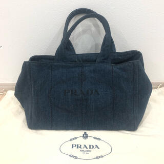 プラダ(PRADA)のプラダ　カナパ　デニム　ハンドバッグ　正規品(ハンドバッグ)