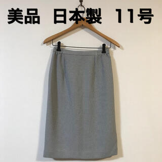 美品 日本製  タイトスカート 11号(ひざ丈スカート)