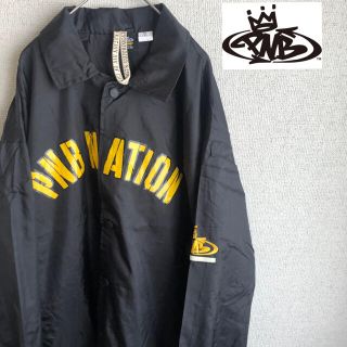 ピーエヌビーネイション(PNB Nation)の未使用品　90s PNB NATION ナイロン　コーチジャケット　XLサイズ(ナイロンジャケット)