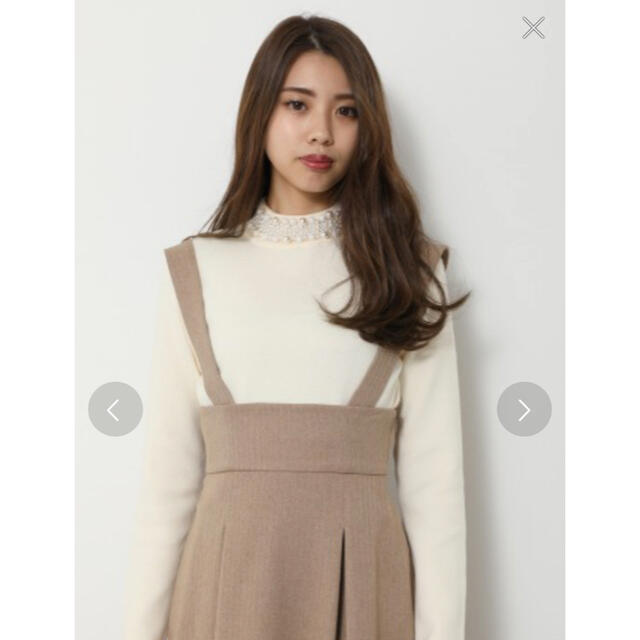 rienda(リエンダ)のミドルネックF Pearl knit トップス レディースのトップス(ニット/セーター)の商品写真